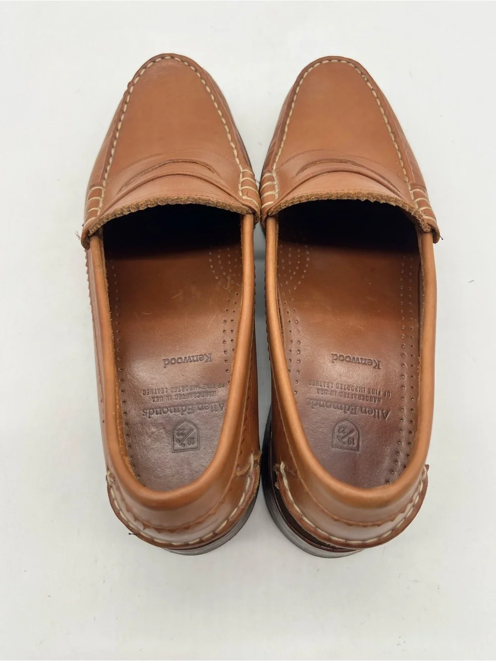 Allen Edmonds Kenwood Men’s Size 9.5D Brown Leather Penny Loafer Dress Shoes.